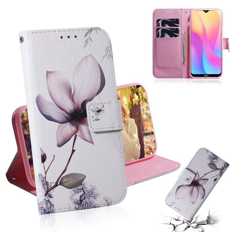 Patt PU kožené peněženkové pouzdro na mobil Xiaomi Redmi 8A - krásná květina