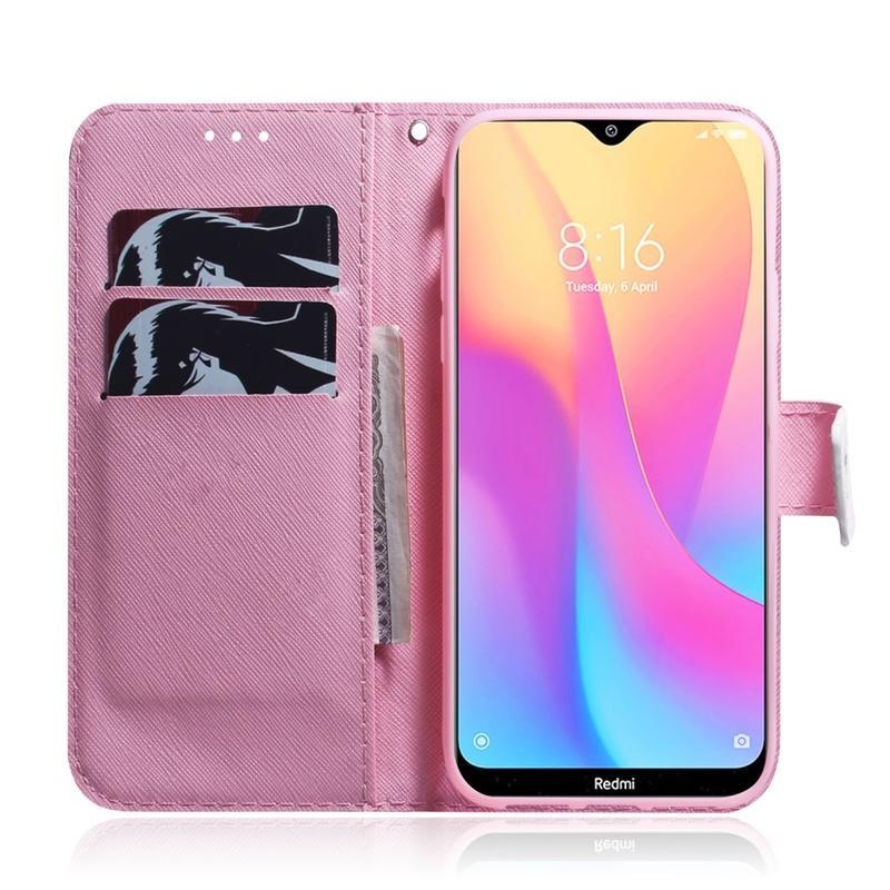 Patt PU kožené peněženkové pouzdro na mobil Xiaomi Redmi 8A - krásná květina