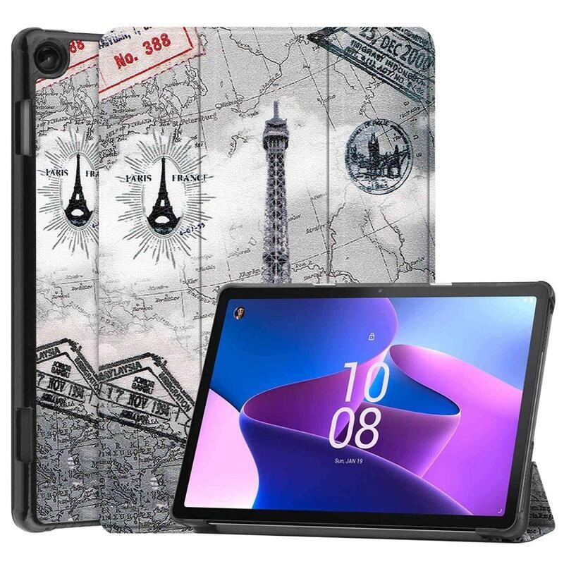 Patte chytré polohovací pouzdro na Lenovo Tab M10 (3.Gen) - Eiffelova věž