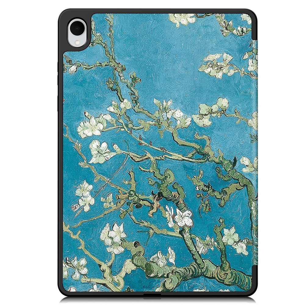 Patte chytré zavírací pouzdro na Samsung Galaxy Tab S11 - bílé květy