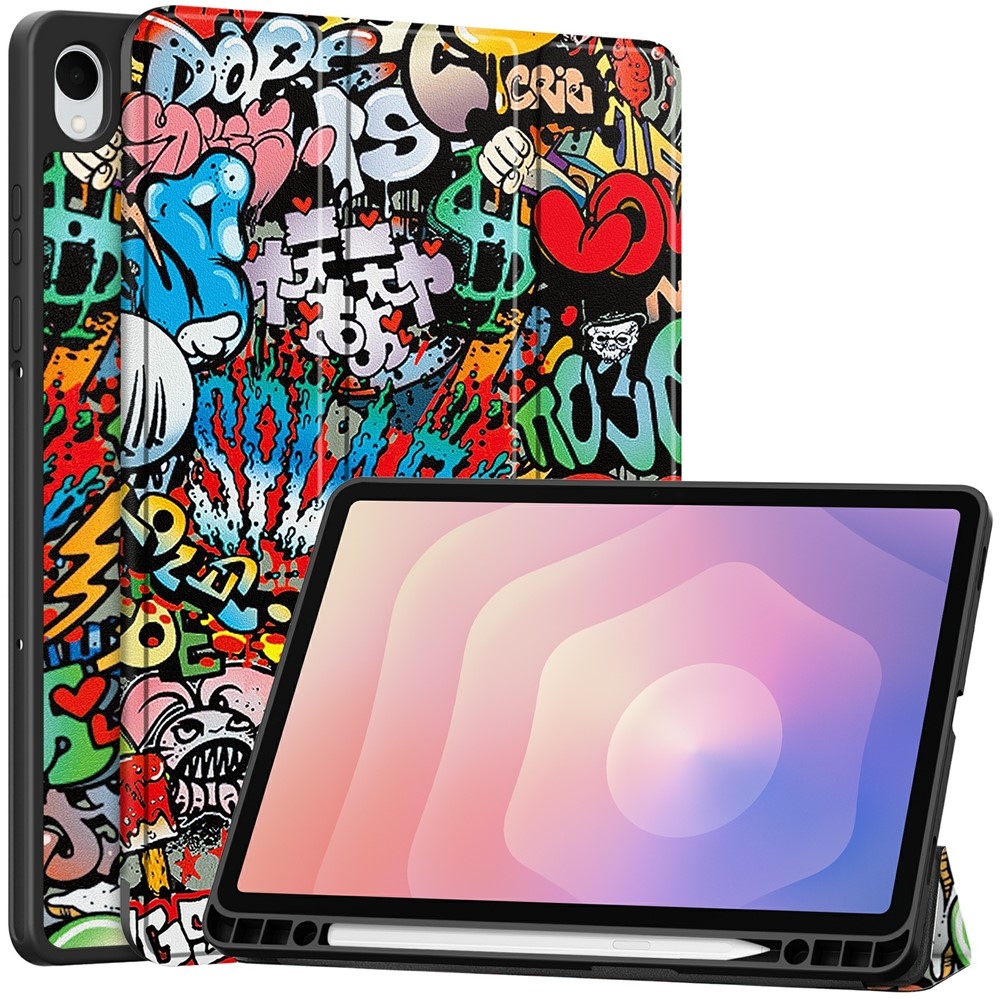 Patte chytré zavírací pouzdro na Samsung Galaxy Tab S11 - graffiti