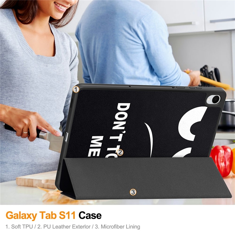 Patte chytré zavírací pouzdro na Samsung Galaxy Tab S11 - nesahat