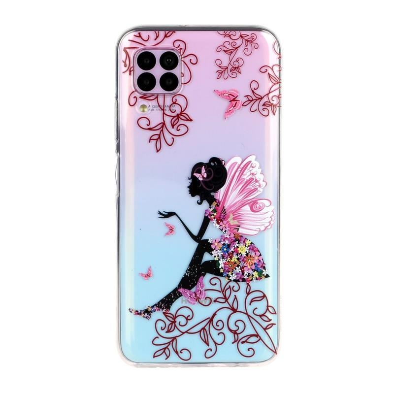 Patte gelový obal na mobil Huawei P40 Lite - dívka a motýli