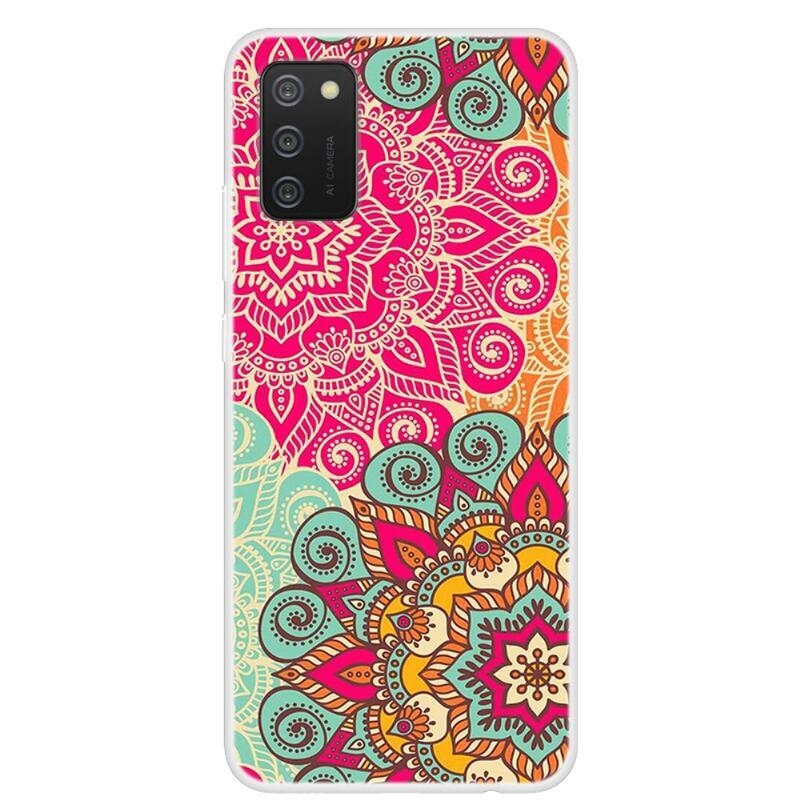Patte gelový obal na mobil Samsung Galaxy A02s (164.2x75.9x9.1mm) - barevná mandala