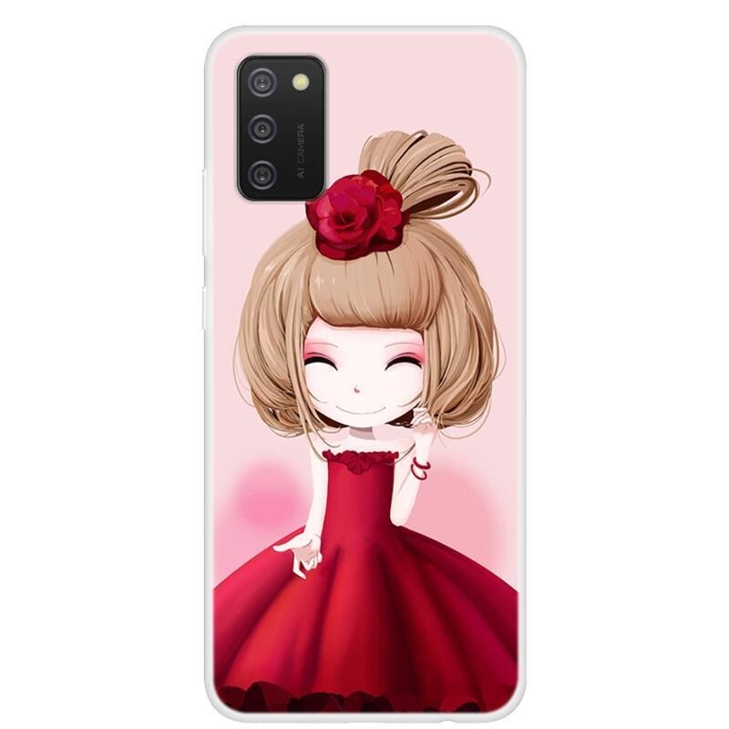 Patte gelový obal na mobil Samsung Galaxy A02s (164.2x75.9x9.1mm) - dívka v šatech