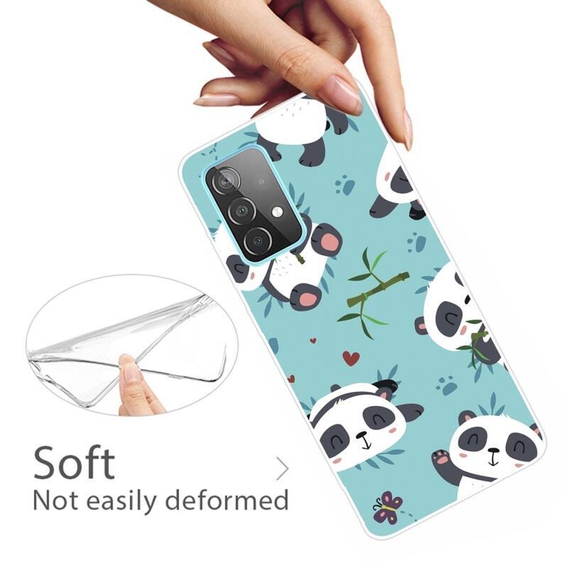 Patte gelový obal na mobil Samsung Galaxy A32 4G - šťastné pandy