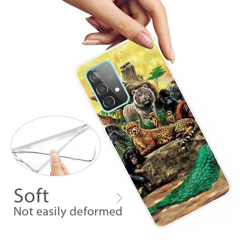 Patte gelový obal na mobil Samsung Galaxy A32 4G - svět zvířat