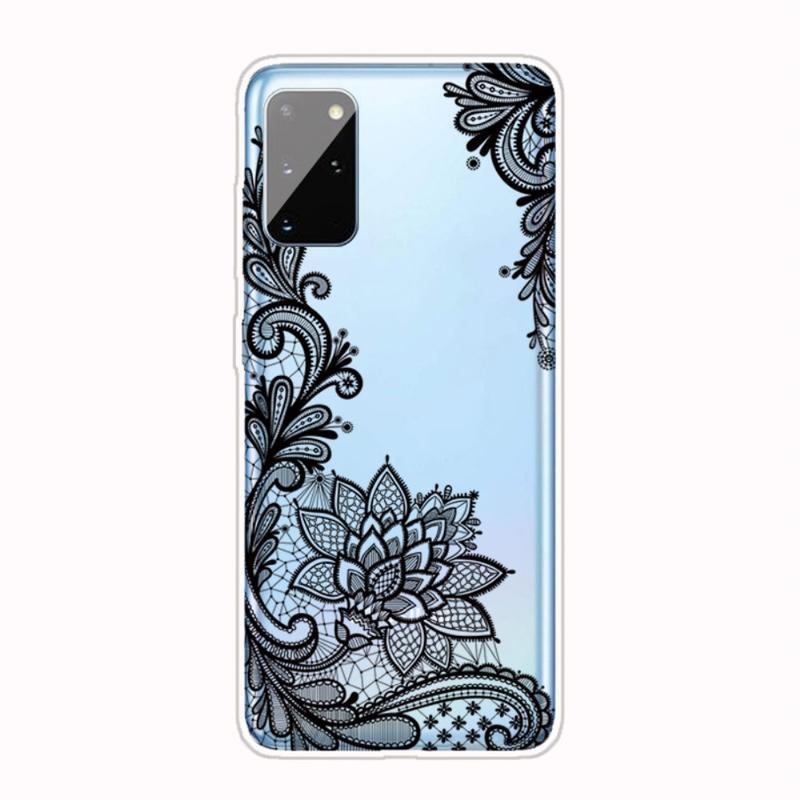 Patte gelový obal na mobil Samsung Galaxy A41 - krajkový květ