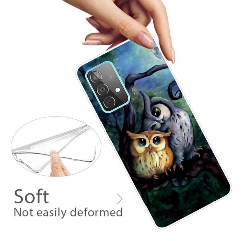 Patte gelový obal na mobil Samsung Galaxy A72 5G - dvě sovy