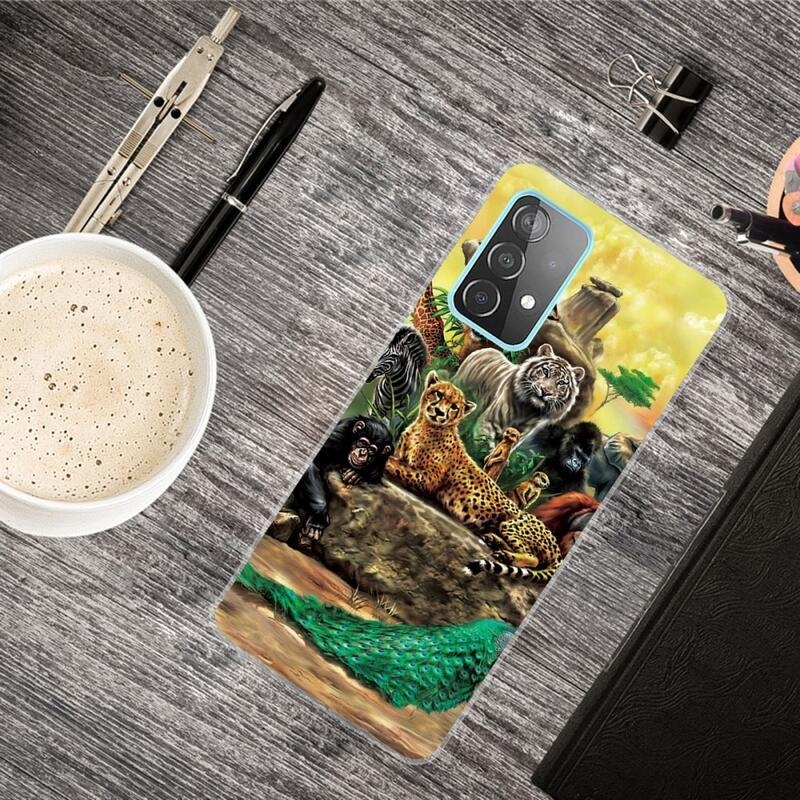 Patte gelový obal na mobil Samsung Galaxy A72 5G - zvířecí svět