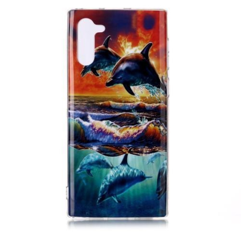 Patte gelový obal na mobil Samsung Galaxy Note 10 - delfín