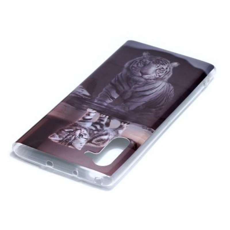 Patte gelový obal na mobil Samsung Galaxy Note 10 - kočka a odraz ve vodě