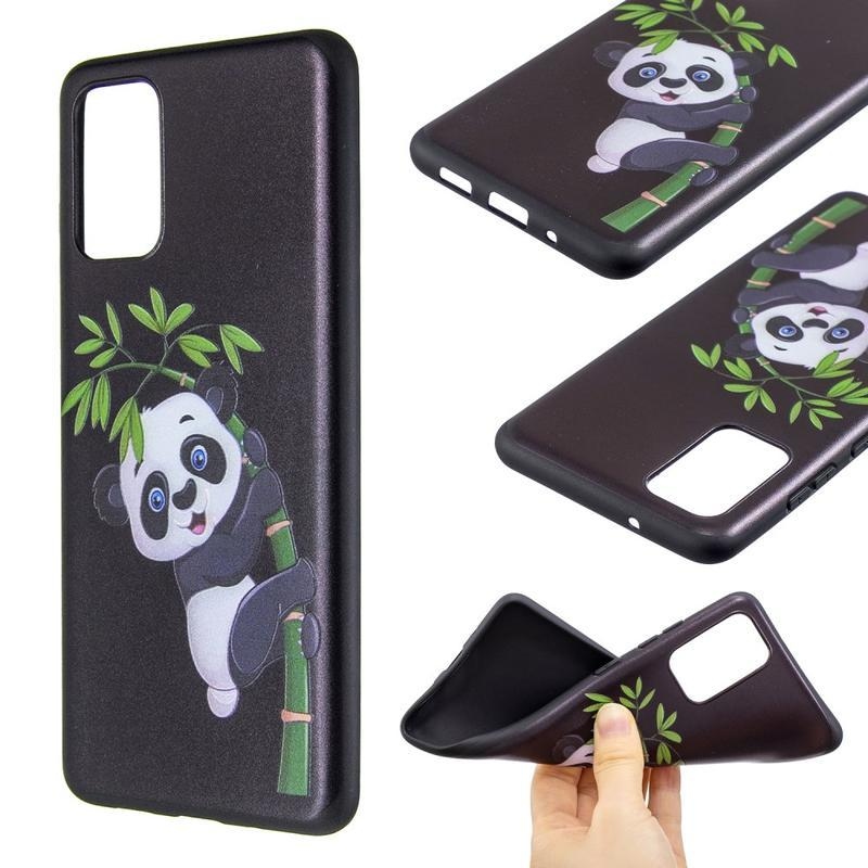 Patte gelový obal na mobil Samsung Galaxy S20 Plus - panda na bambusu