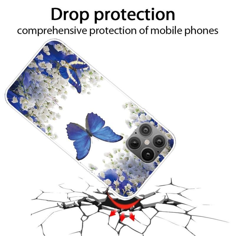 Patte gelový obal pro mobil iPhone 12 Pro/12 - modrý motýl
