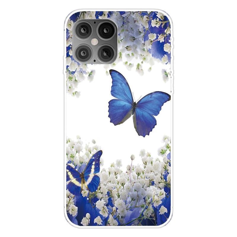 Patte gelový obal pro mobil iPhone 12 Pro/12 - modrý motýl