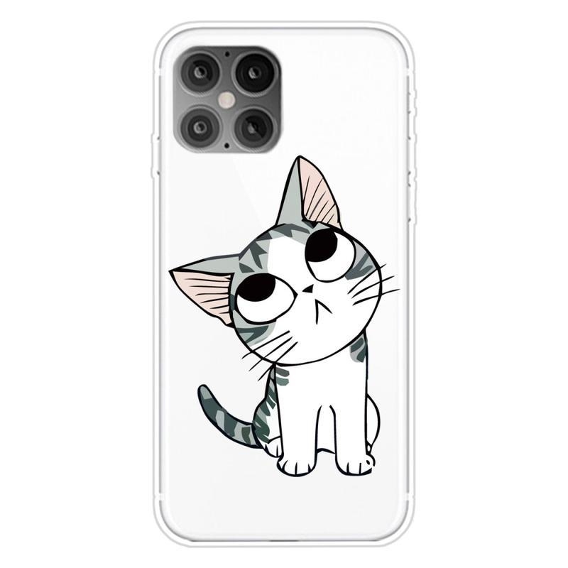 Patte gelový obal pro mobil iPhone 12 Pro/12 - roztomilá kočka