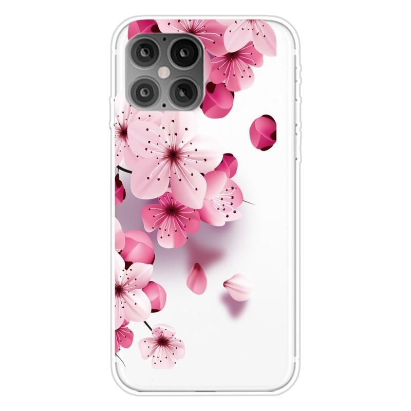 Patte gelový obal pro mobil iPhone 12 Pro/12 - růžový květ