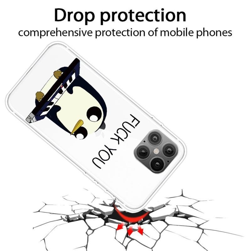 Patte gelový obal pro mobil iPhone 12 Pro/12 - tučňák