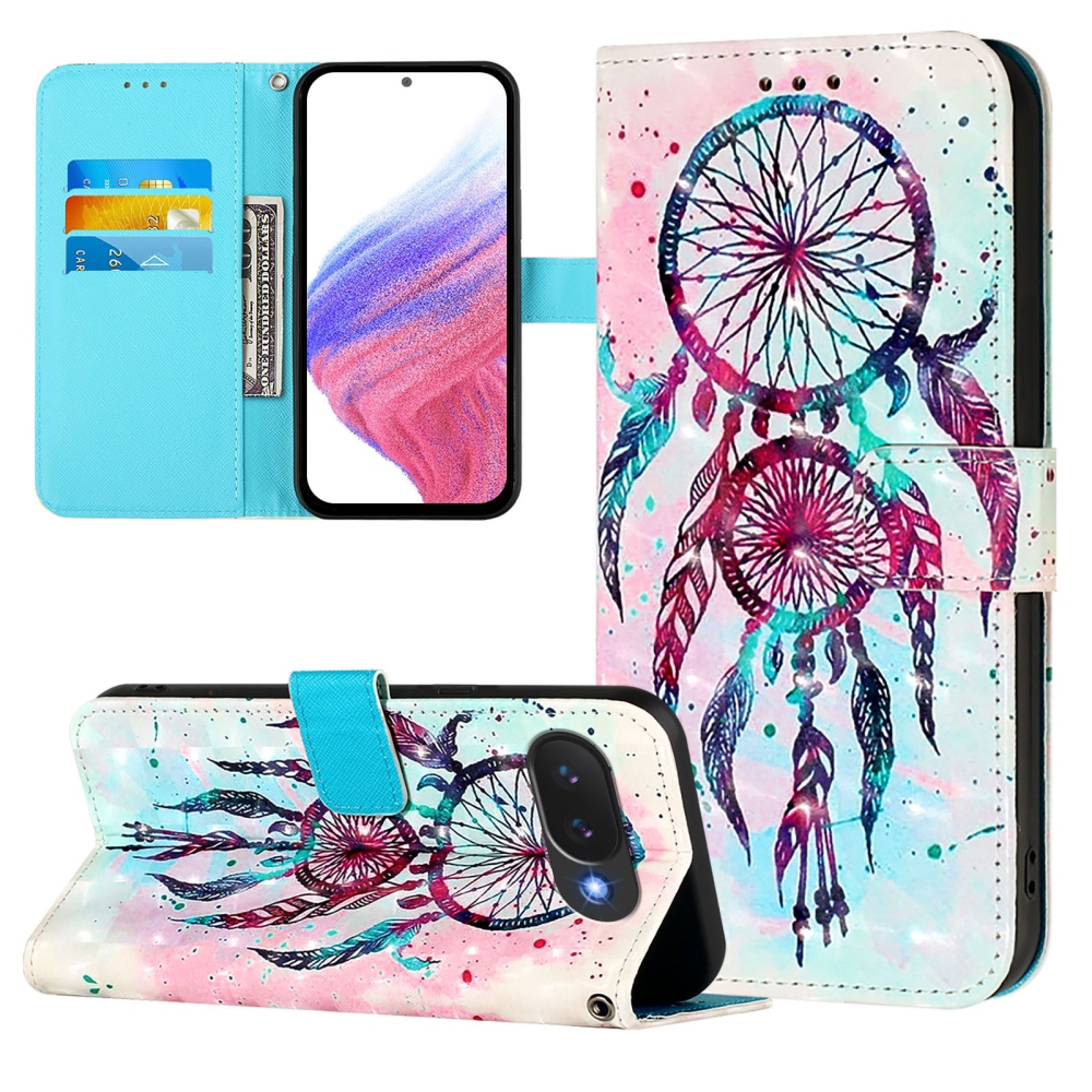 Patte knížkové pouzdro na Google Pixel 10a - barevný lapač snů