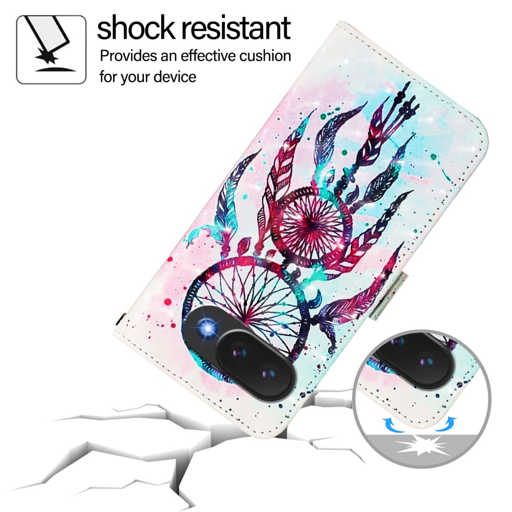 Patte knížkové pouzdro na Google Pixel 10a - barevný lapač snů