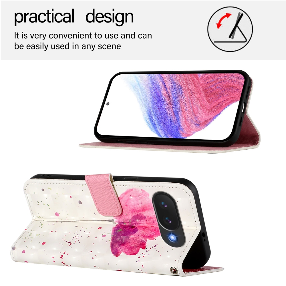 Patte knížkové pouzdro na Google Pixel 10a - růžový květ