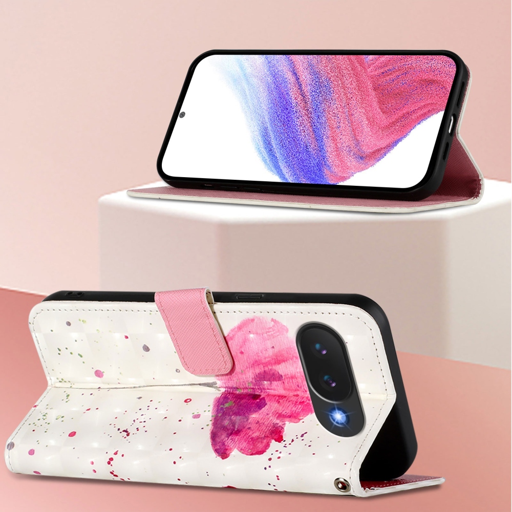 Patte knížkové pouzdro na Google Pixel 10a - růžový květ