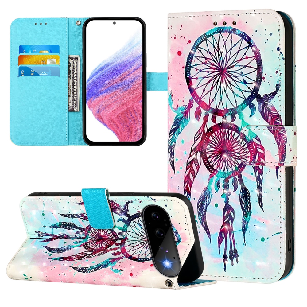 Patte knížkové pouzdro na Google Pixel 11 Pro/11 - barevný lapač snů