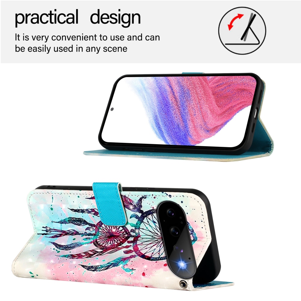 Patte knížkové pouzdro na Google Pixel 11 Pro/11 - barevný lapač snů