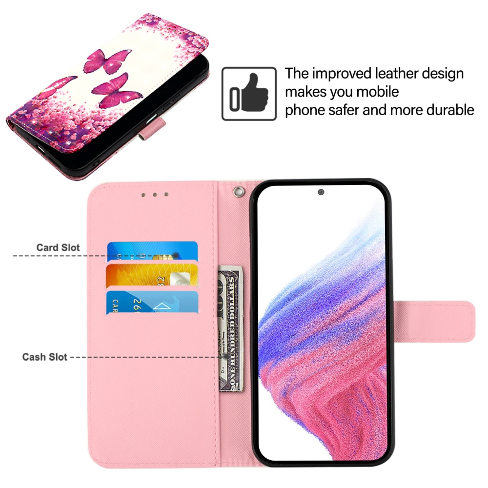 Patte knížkové pouzdro na Google Pixel 11 Pro/11 - růžoví motýli