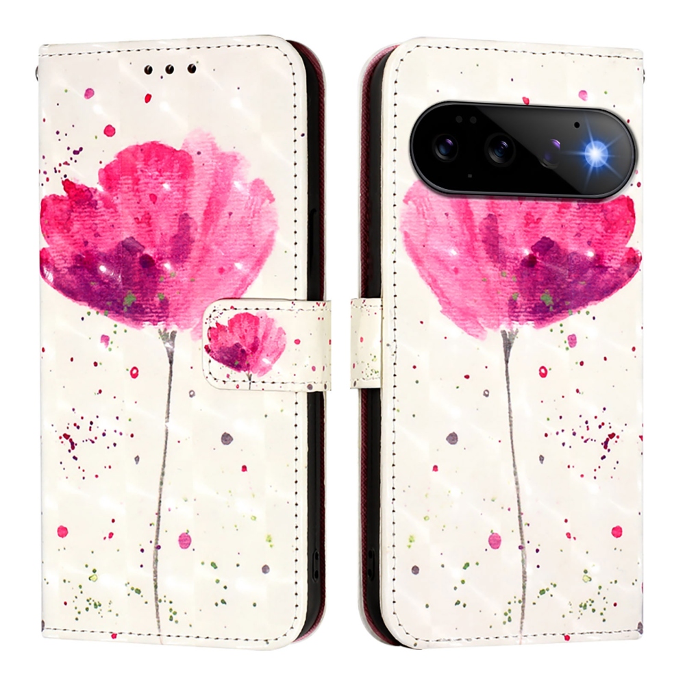 Patte knížkové pouzdro na Google Pixel 11 Pro/11 - růžový květ