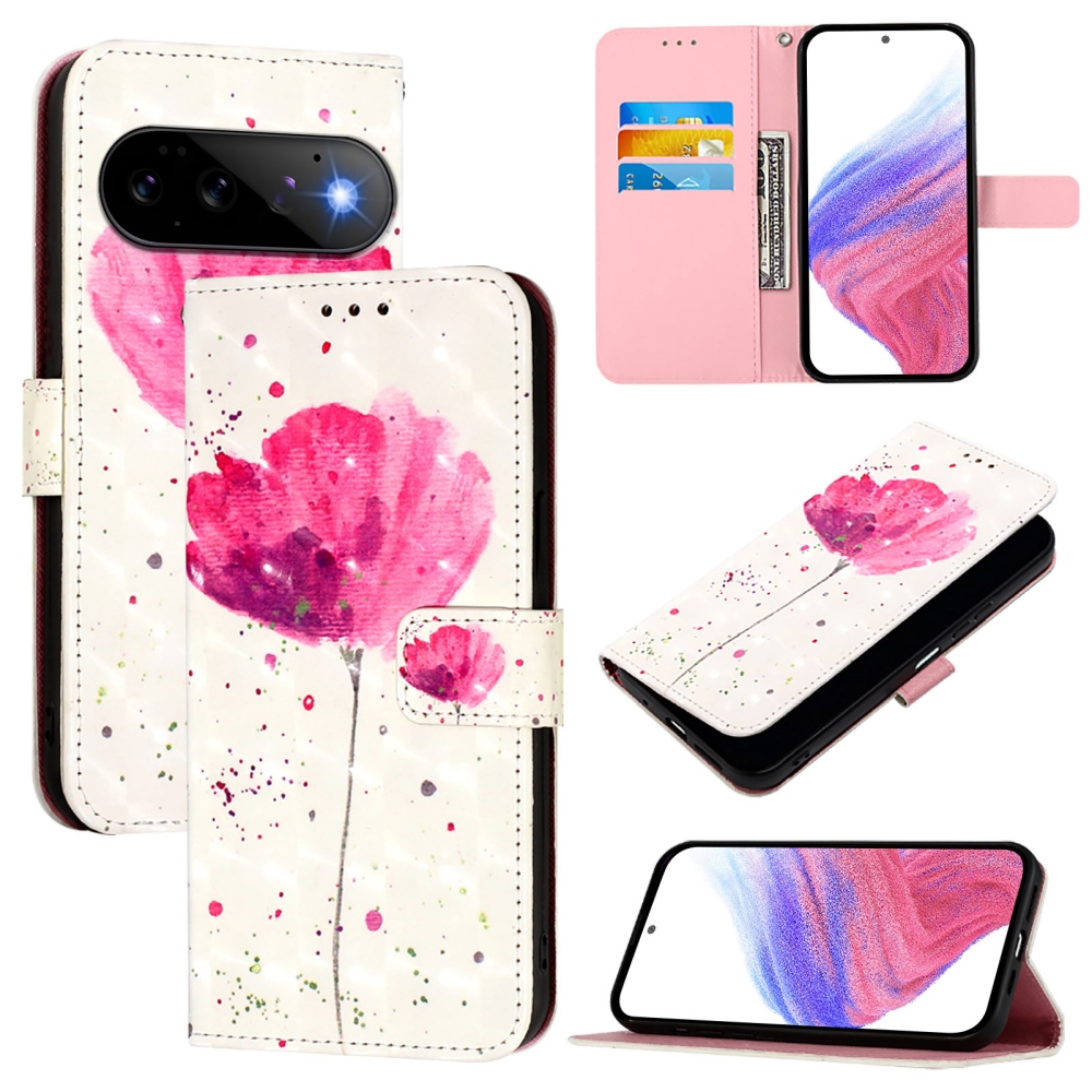Patte knížkové pouzdro na Google Pixel 11 Pro/11 - růžový květ