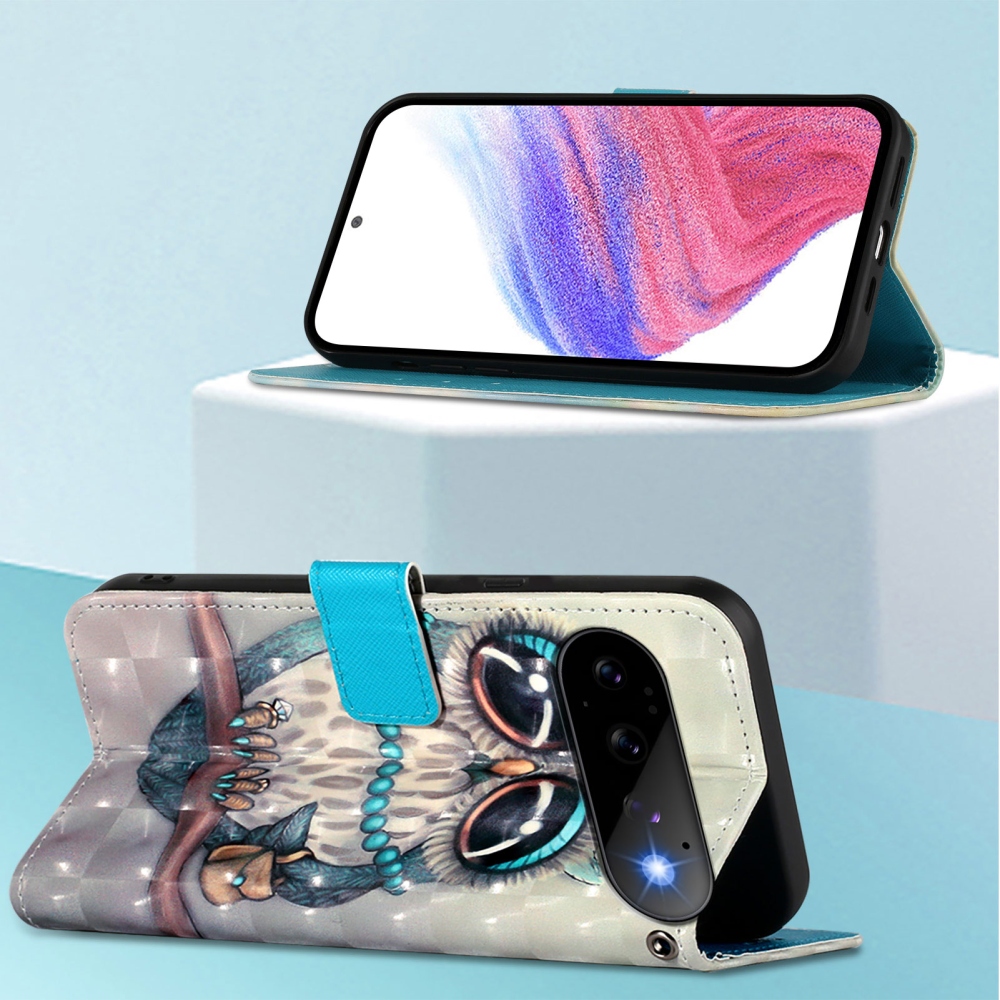 Patte knížkové pouzdro na Google Pixel 11 Pro/11 - sova