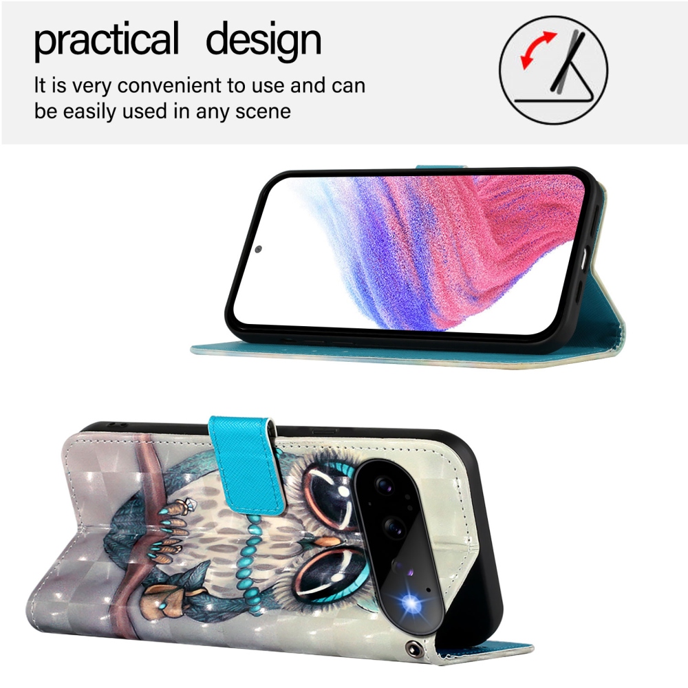 Patte knížkové pouzdro na Google Pixel 11 Pro/11 - sova