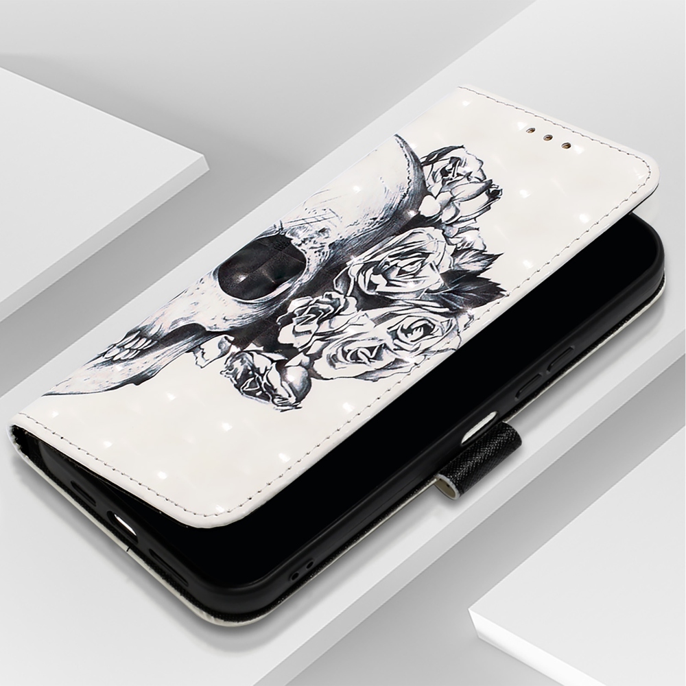 Patte knížkové pouzdro na iPhone 18 Pro Max/17 Pro Max - lebka