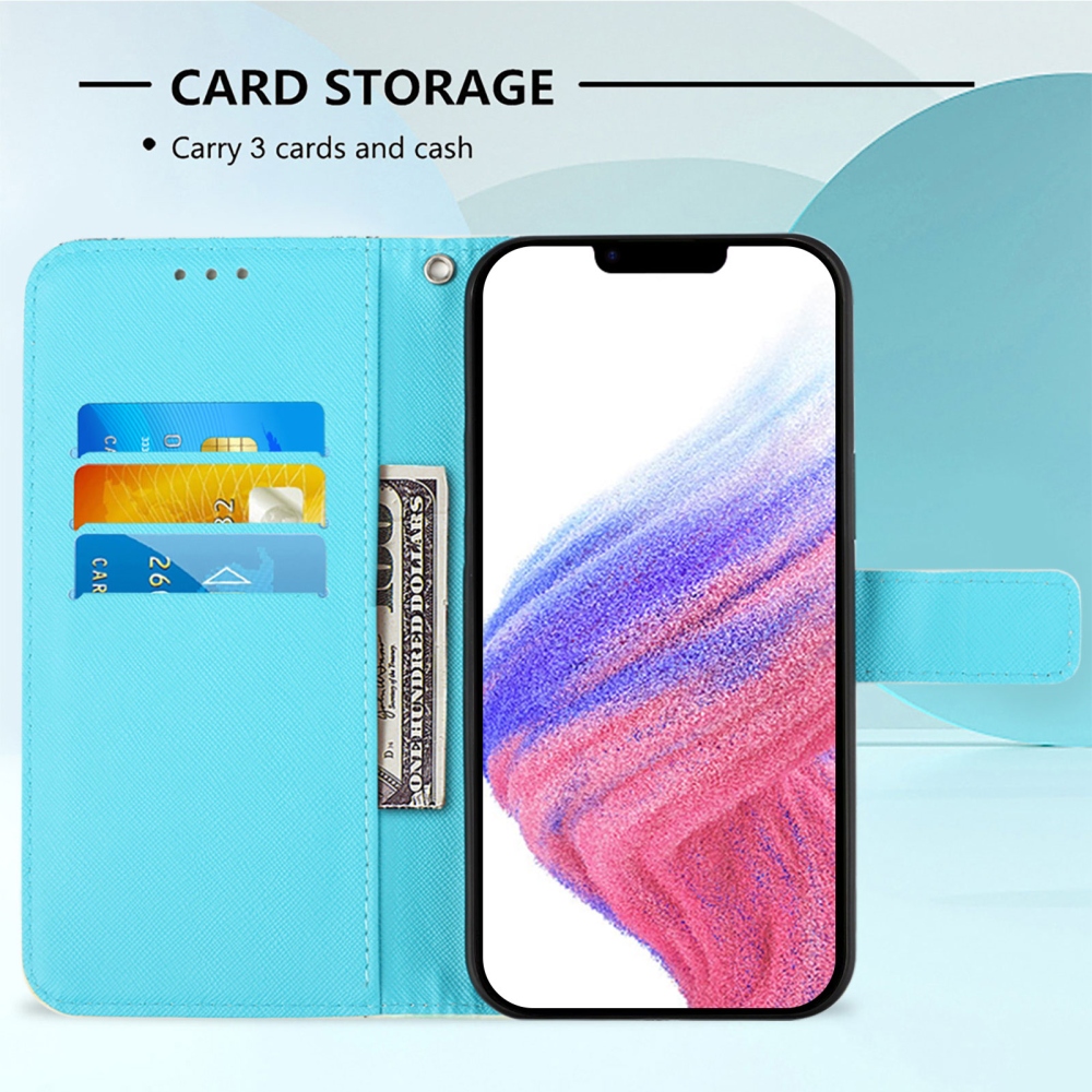 Patte knížkové pouzdro na iPhone 18 Pro Max/17 Pro Max - modrozlatí motýli