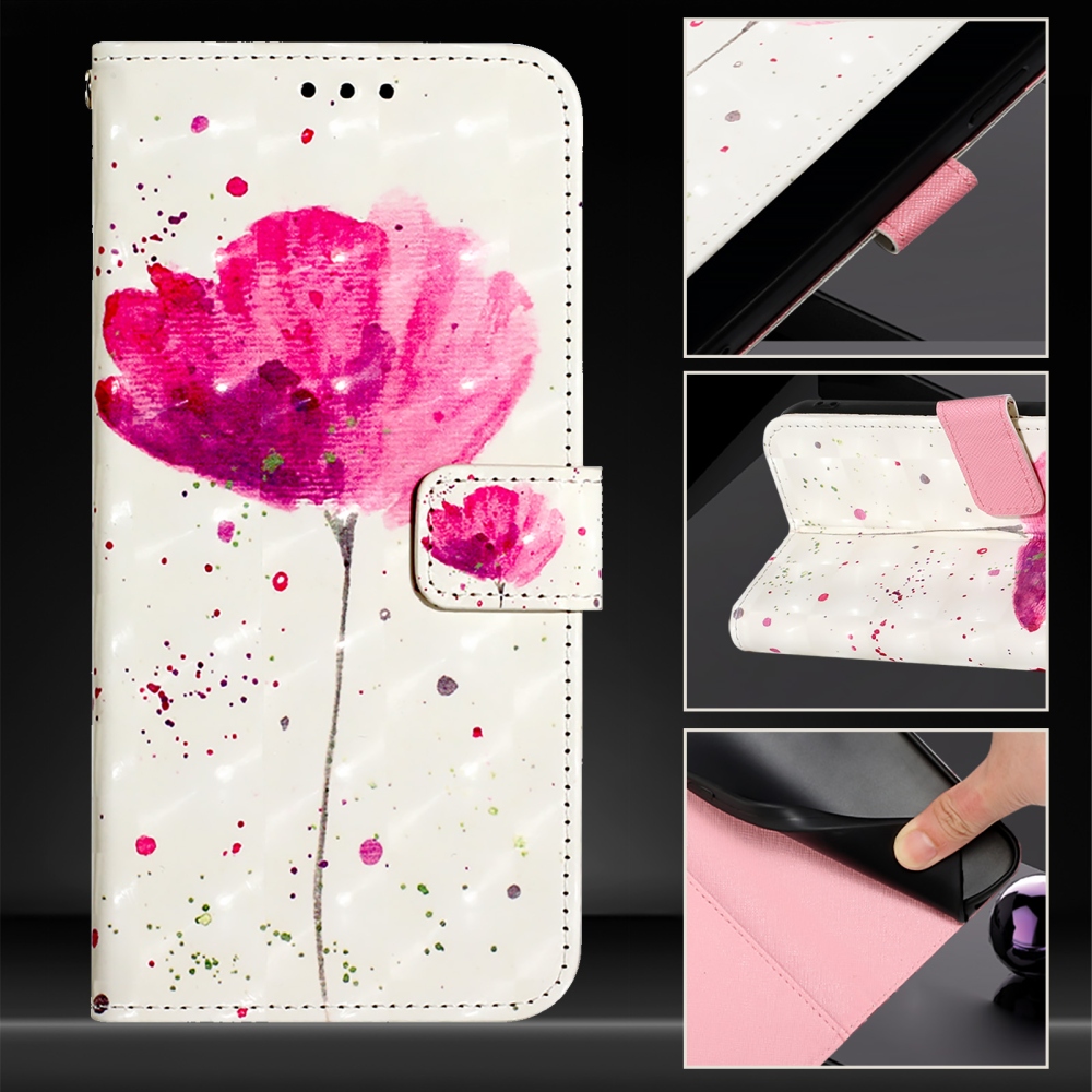 Patte knížkové pouzdro na iPhone 18 Pro Max/17 Pro Max - růžový květ
