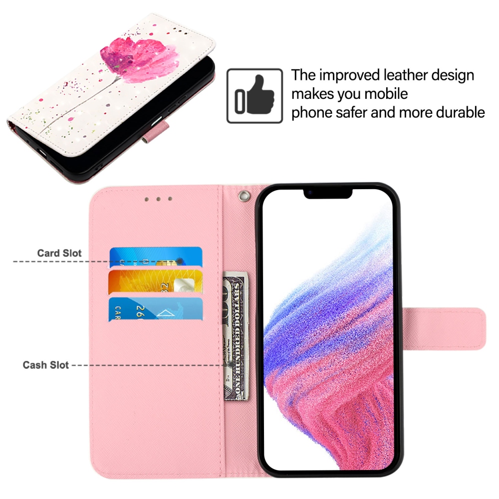 Patte knížkové pouzdro na iPhone 18 Pro Max/17 Pro Max - růžový květ