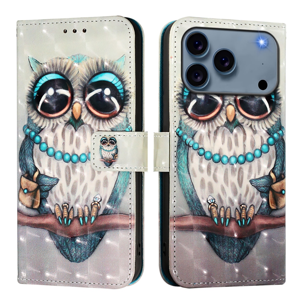 Patte knížkové pouzdro na iPhone 18 Pro Max/17 Pro Max - sova