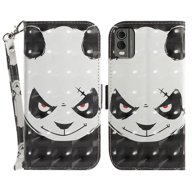 Patte knížkové pouzdro na Nokia C32 - naštvaná panda