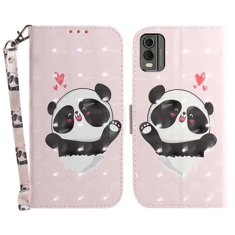 Patte knížkové pouzdro na Nokia C32 - roztomilá panda