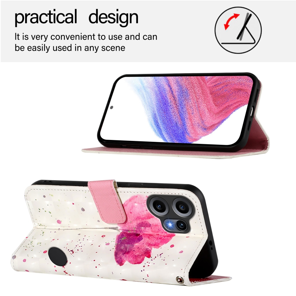 Patte knížkové pouzdro na Nothing CMF Phone 2 Pro - růžový květ