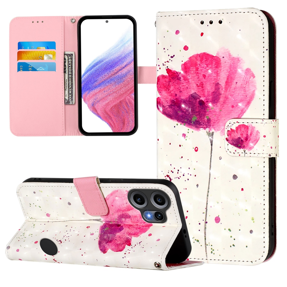 Patte knížkové pouzdro na Nothing CMF Phone 2 Pro - růžový květ