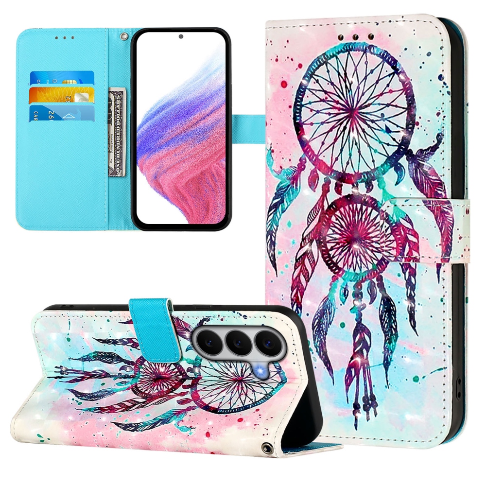 Patte knížkové pouzdro na Samsung Galaxy A27 - barevný lapač snů