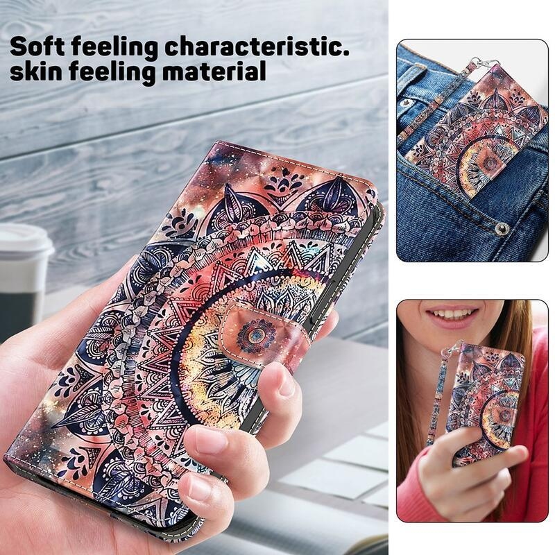 Patte knížkové pouzdro na Samsung Galaxy A34 5G - barevná mandala