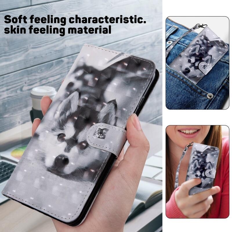 Patte knížkové pouzdro na Samsung Galaxy A34 5G - husky