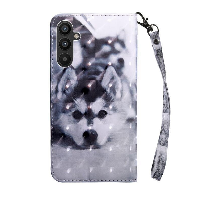 Patte knížkové pouzdro na Samsung Galaxy A34 5G - husky