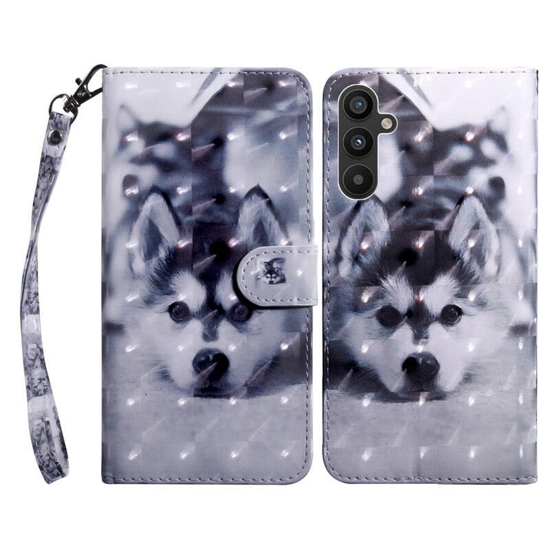Patte knížkové pouzdro na Samsung Galaxy A34 5G - husky