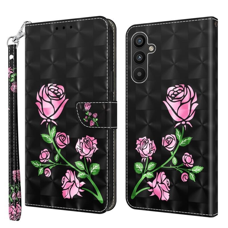 Patte knížkové pouzdro na Samsung Galaxy A34 5G - růže