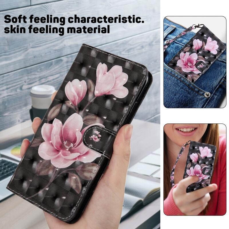 Patte knížkové pouzdro na Samsung Galaxy A34 5G - růžový květ