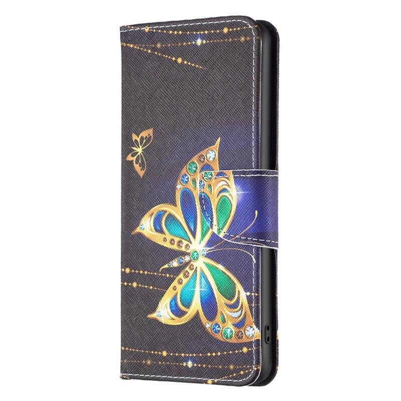 Patte knížkové pouzdro na Xiaomi 13 Lite - diamantoví motýli